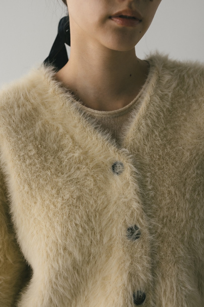 ダブルクロスシャギーニットカーデ 詳細画像 IVOY 6