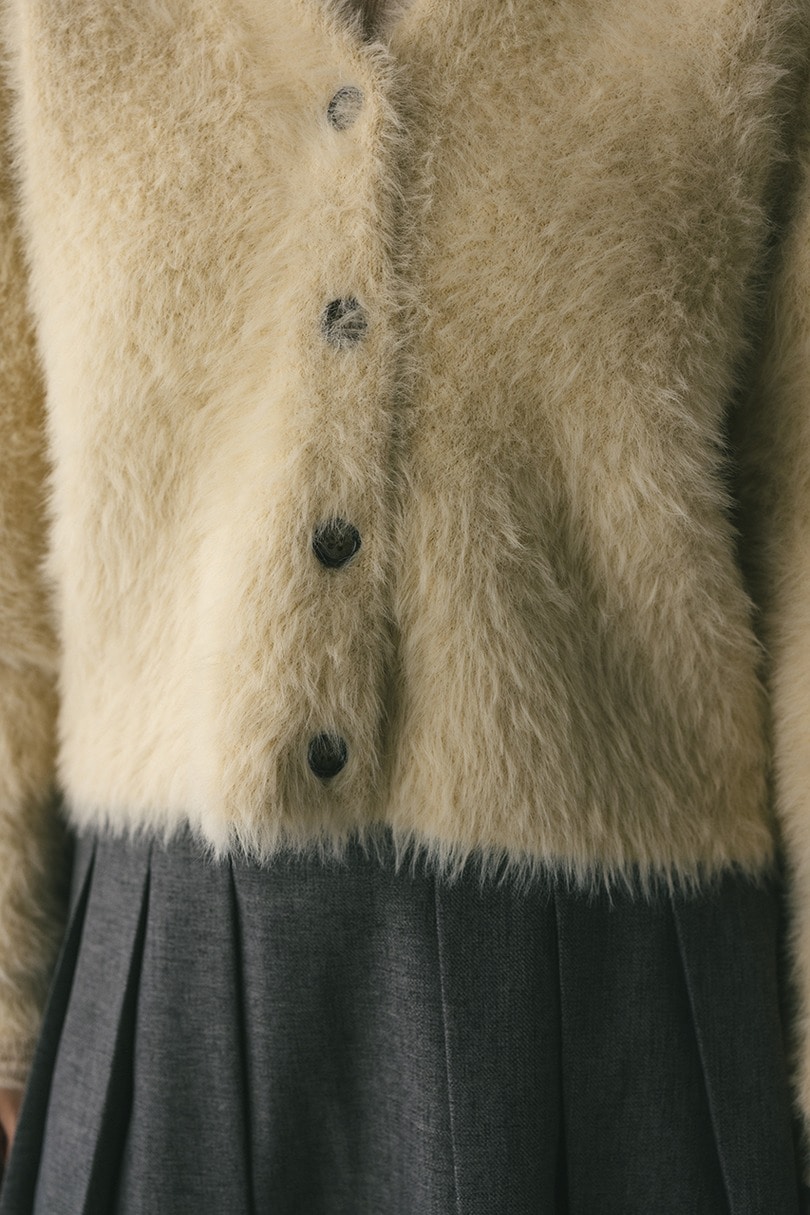 ダブルクロスシャギーニットカーデ 詳細画像 IVOY 7