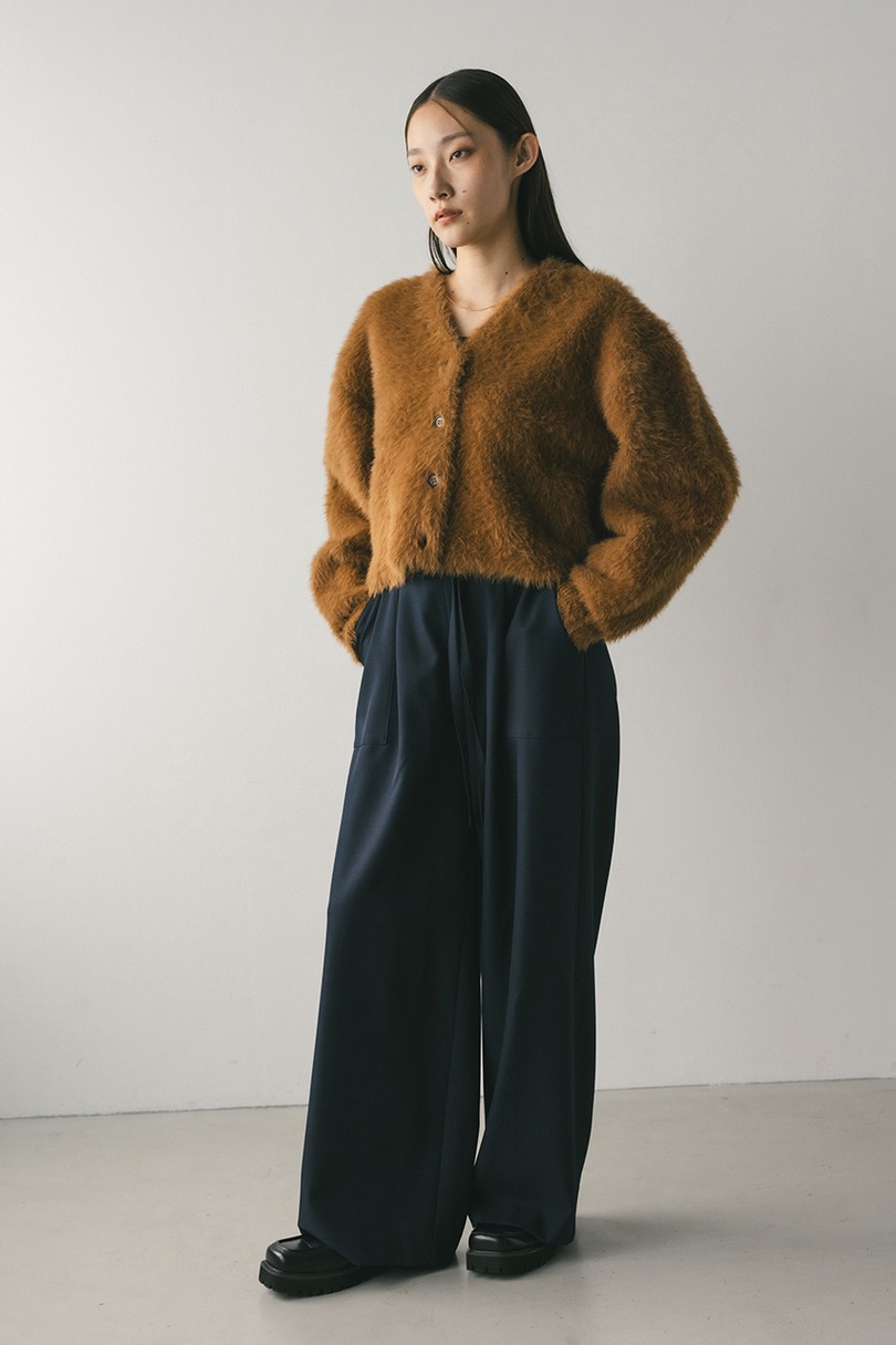 ダブルクロスシャギーニットカーデ 詳細画像 CAM 2