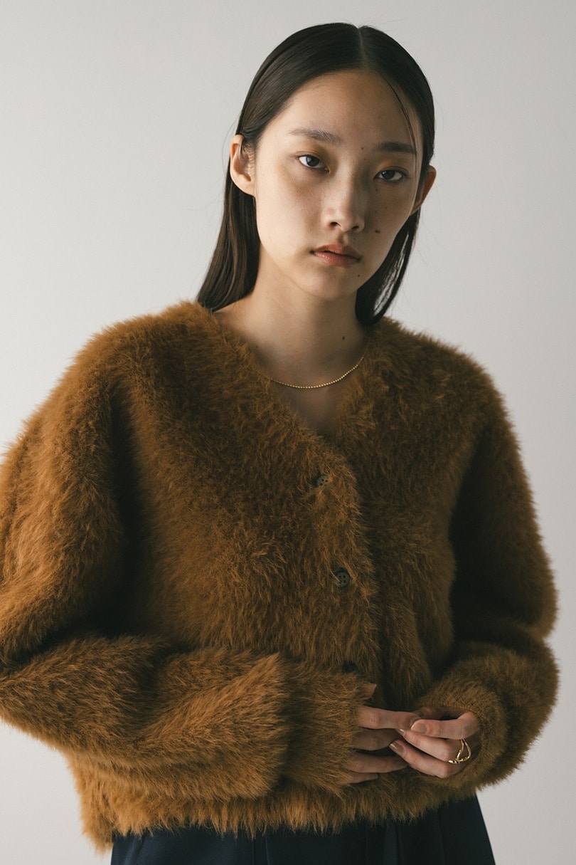 ダブルクロスシャギーニットカーデ 詳細画像 CAM 3