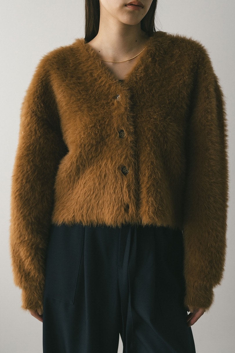 ダブルクロスシャギーニットカーデ 詳細画像 CAM 4