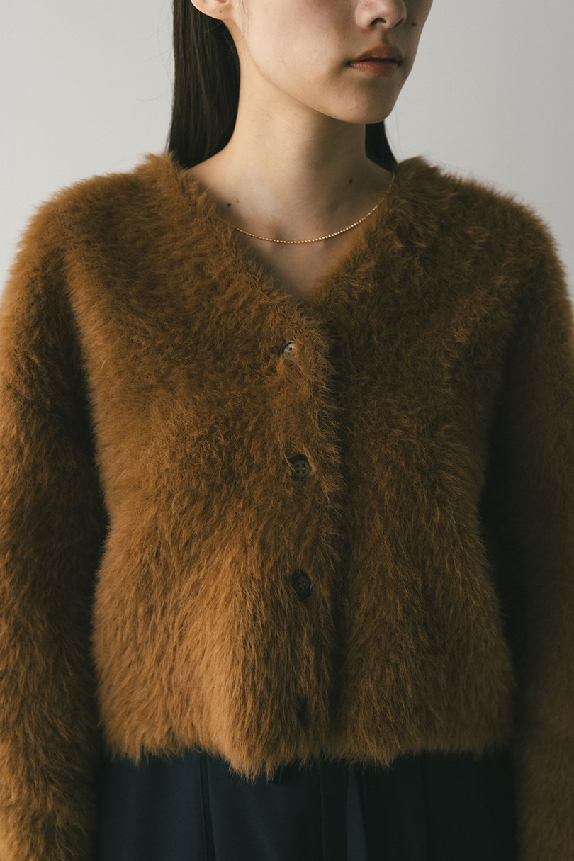 ダブルクロスシャギーニットカーデ 詳細画像 CAM 5