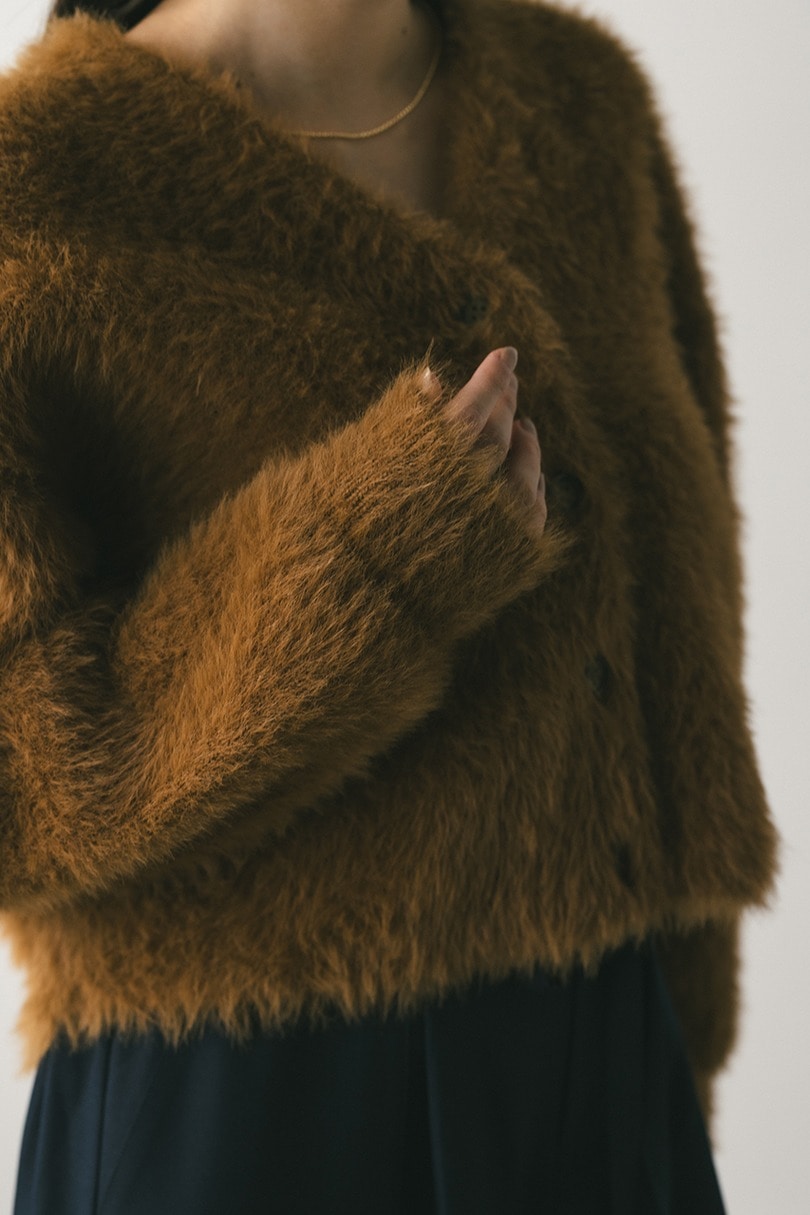 ダブルクロスシャギーニットカーデ 詳細画像 CAM 8