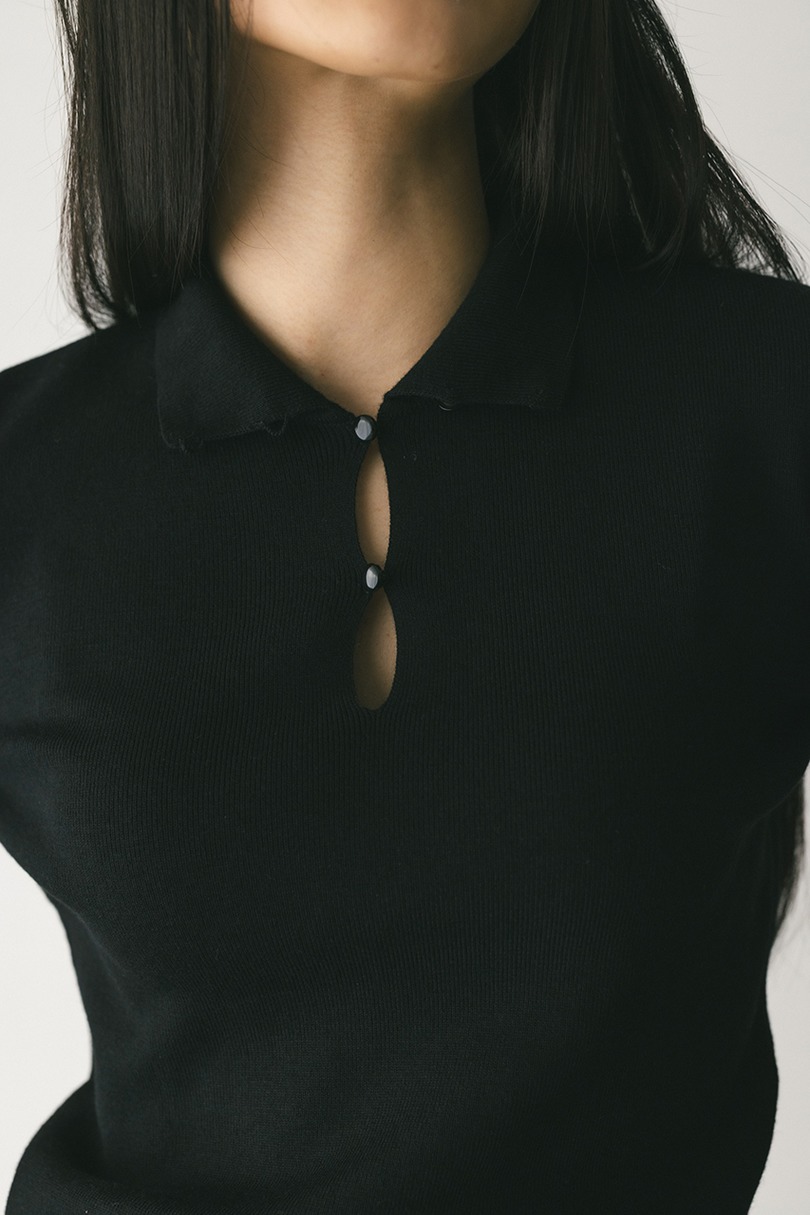 2WAYネックニットトップ 詳細画像 BLK 4