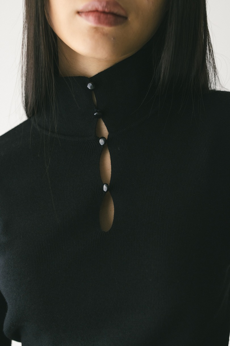 2WAYネックニットトップ 詳細画像 BLK 6