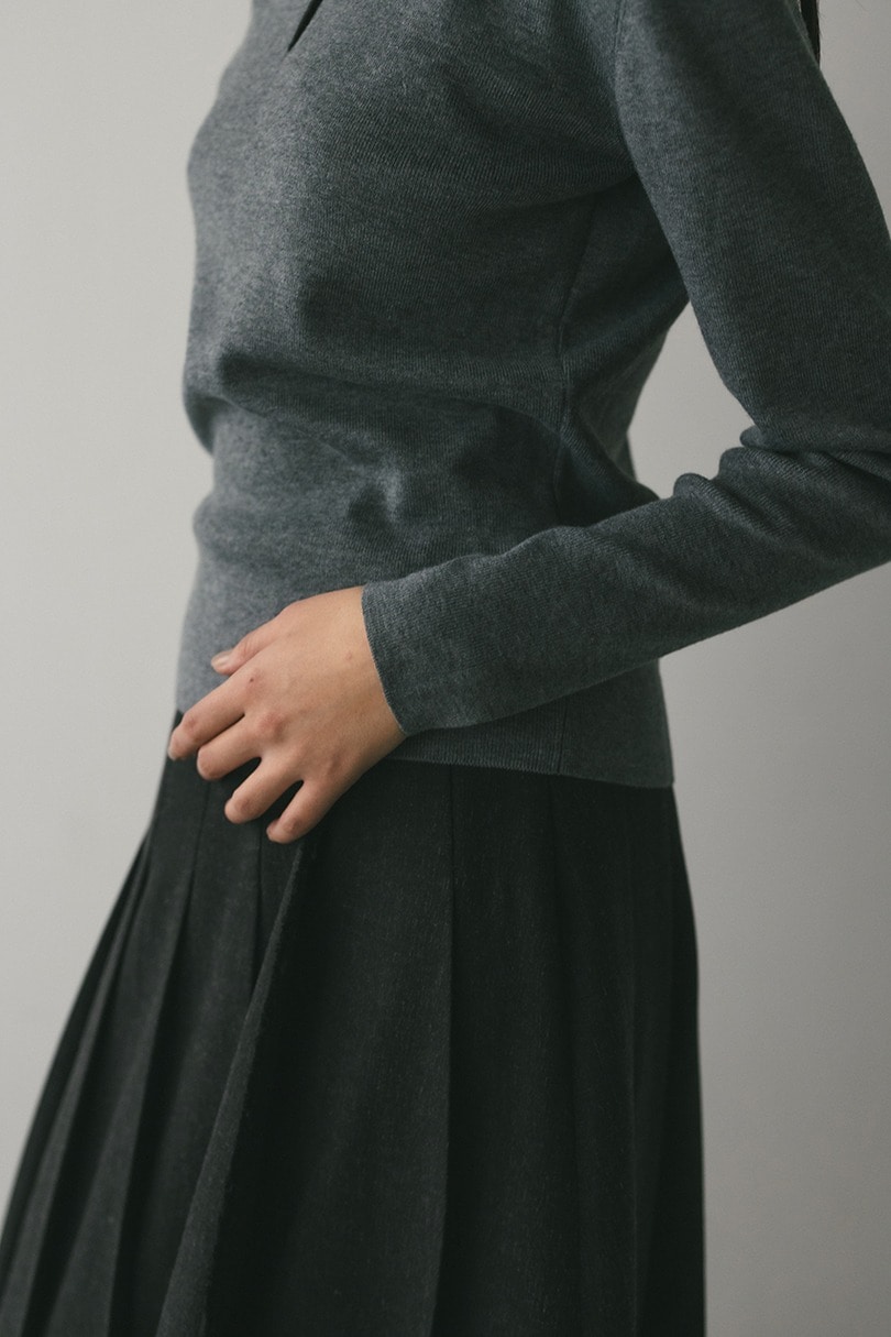 2WAYネックニットトップ 詳細画像 GRY 10