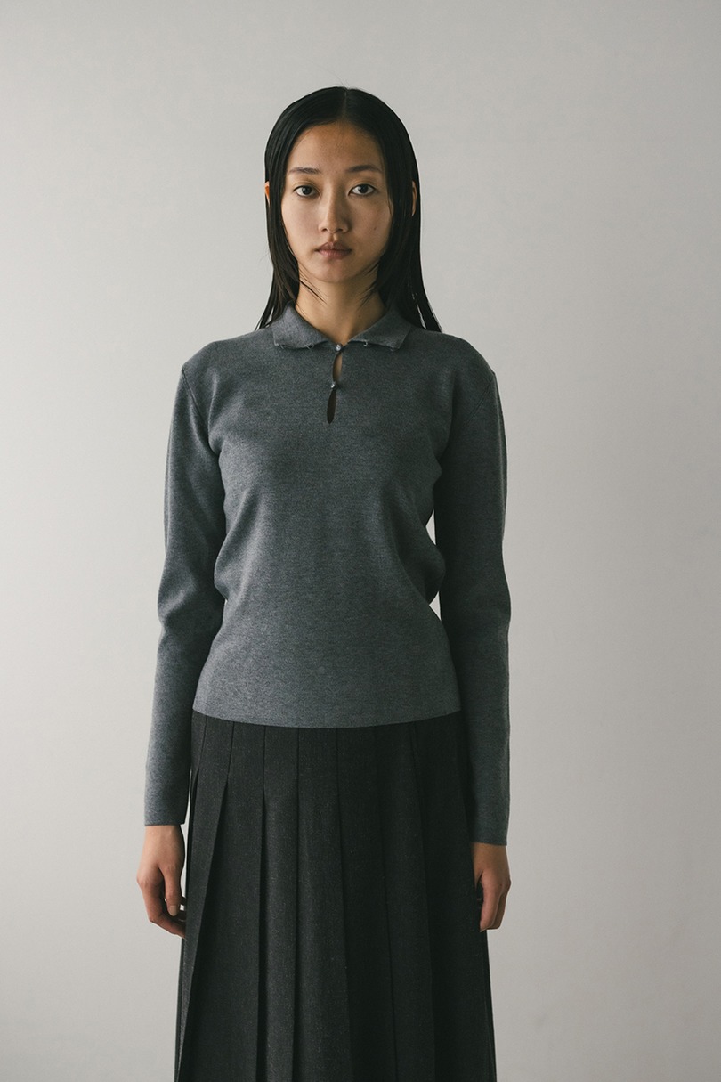 2WAYネックニットトップ 詳細画像 GRY 3