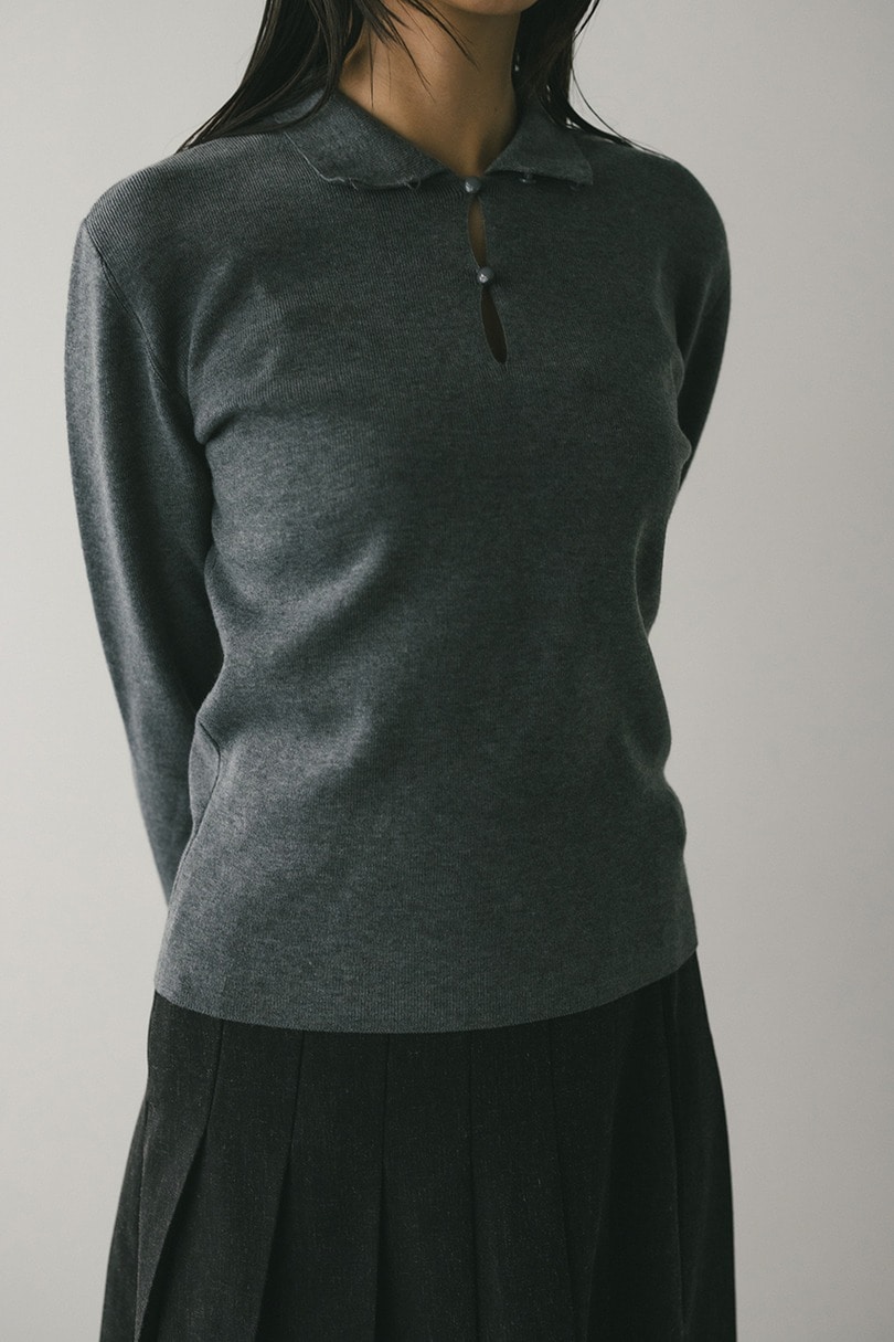 2WAYネックニットトップ 詳細画像 GRY 6