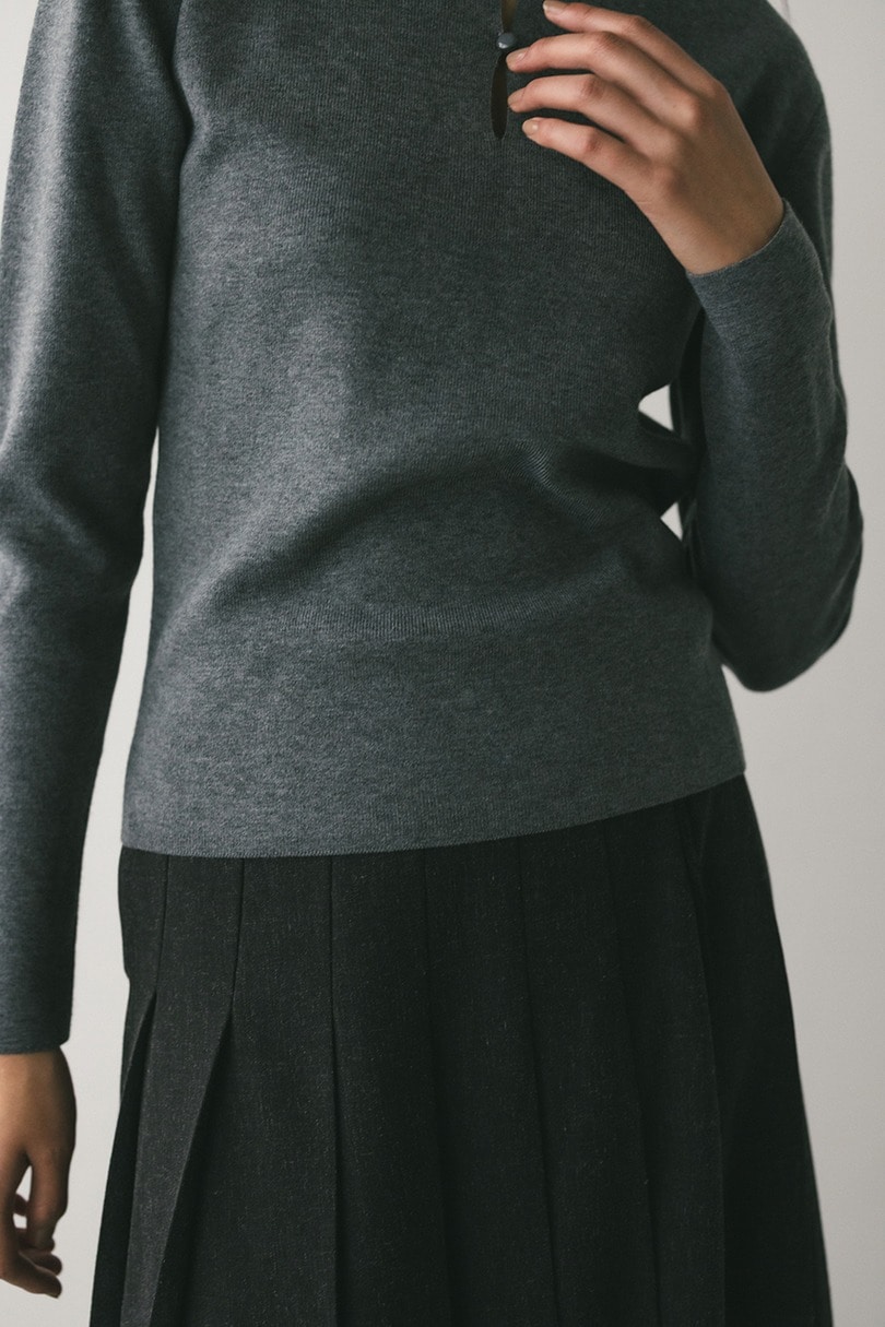 2WAYネックニットトップ 詳細画像 GRY 9