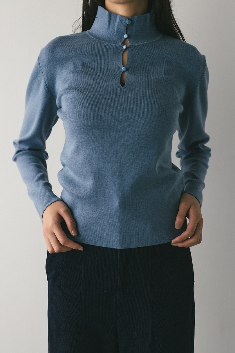 2WAYネックニットトップ 詳細画像 SAX 2