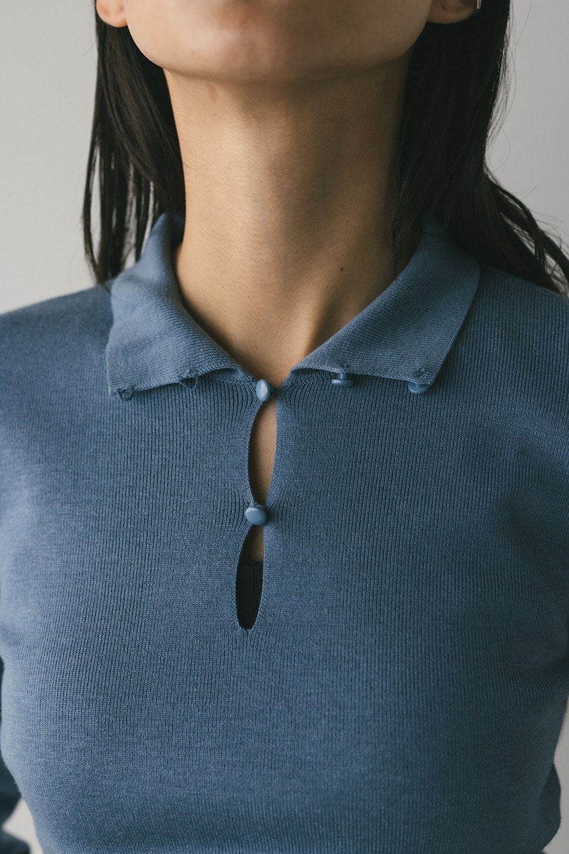 2WAYネックニットトップ 詳細画像 SAX 6