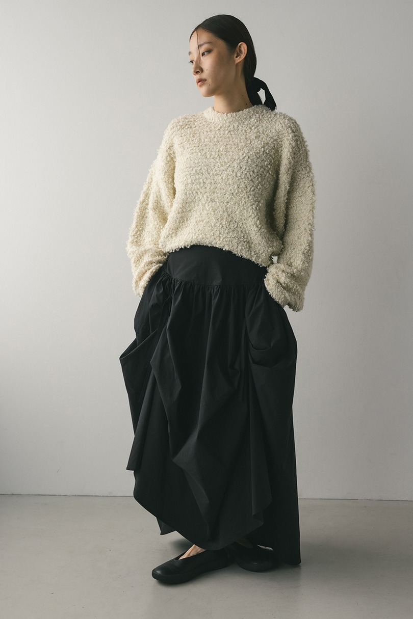 スラブミックスニットトップ