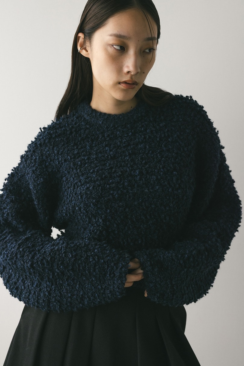 スラブミックスニットトップ