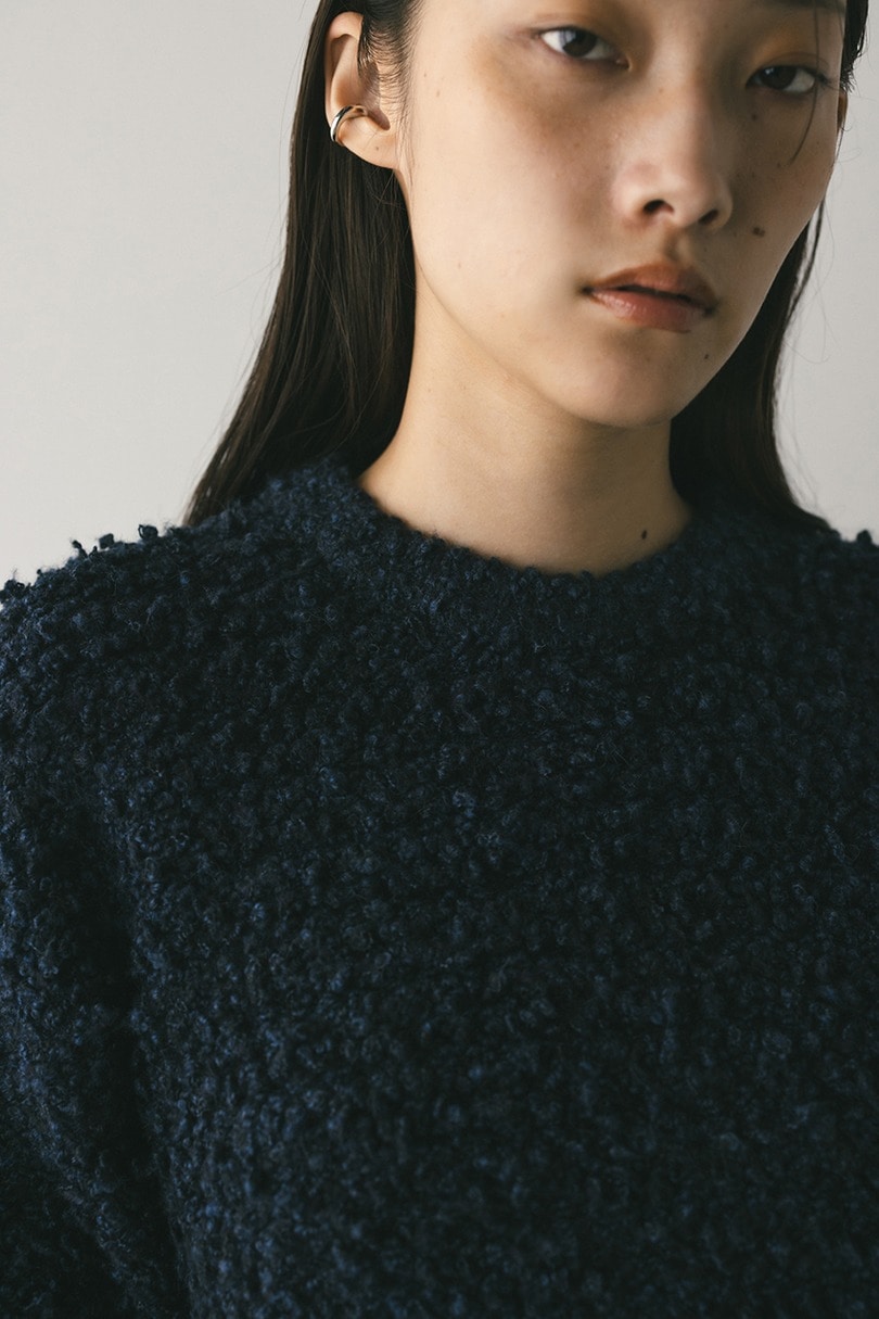 スラブミックスニットトップ 詳細画像 NVY 4