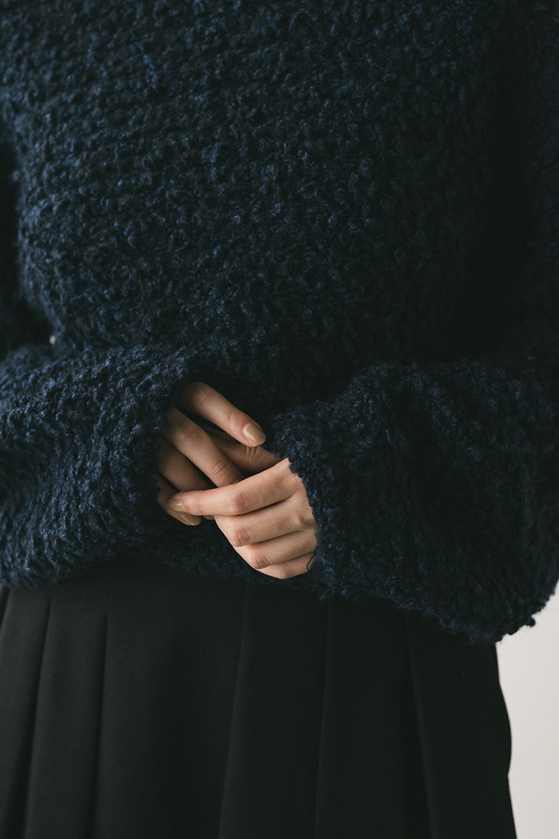 スラブミックスニットトップ 詳細画像 NVY 7