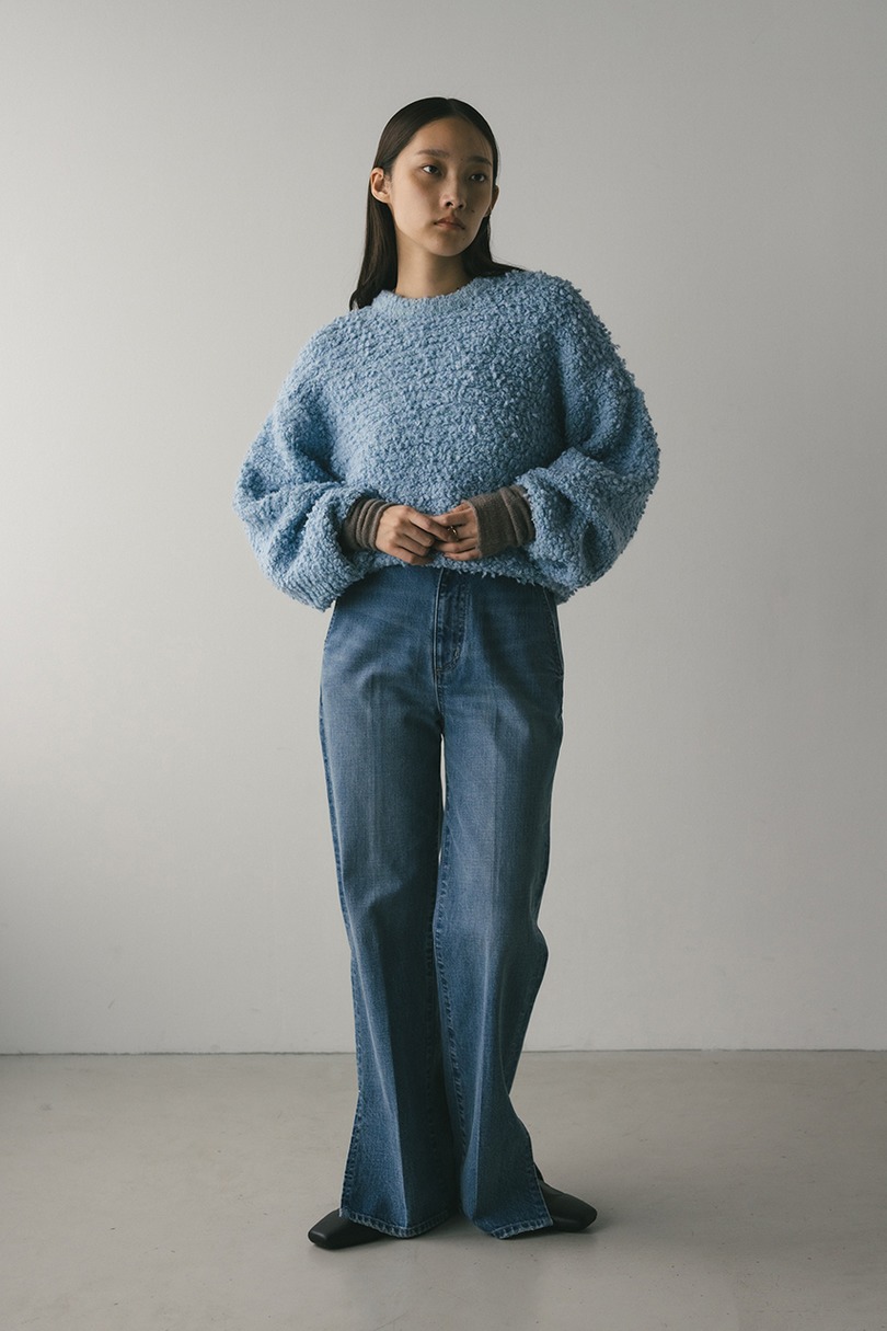 スラブミックスニットトップ 詳細画像 SAX 2