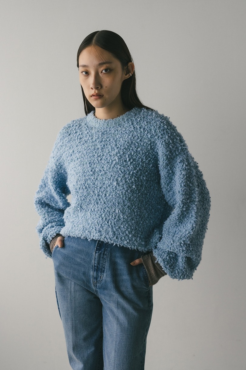 スラブミックスニットトップ 詳細画像 SAX 3