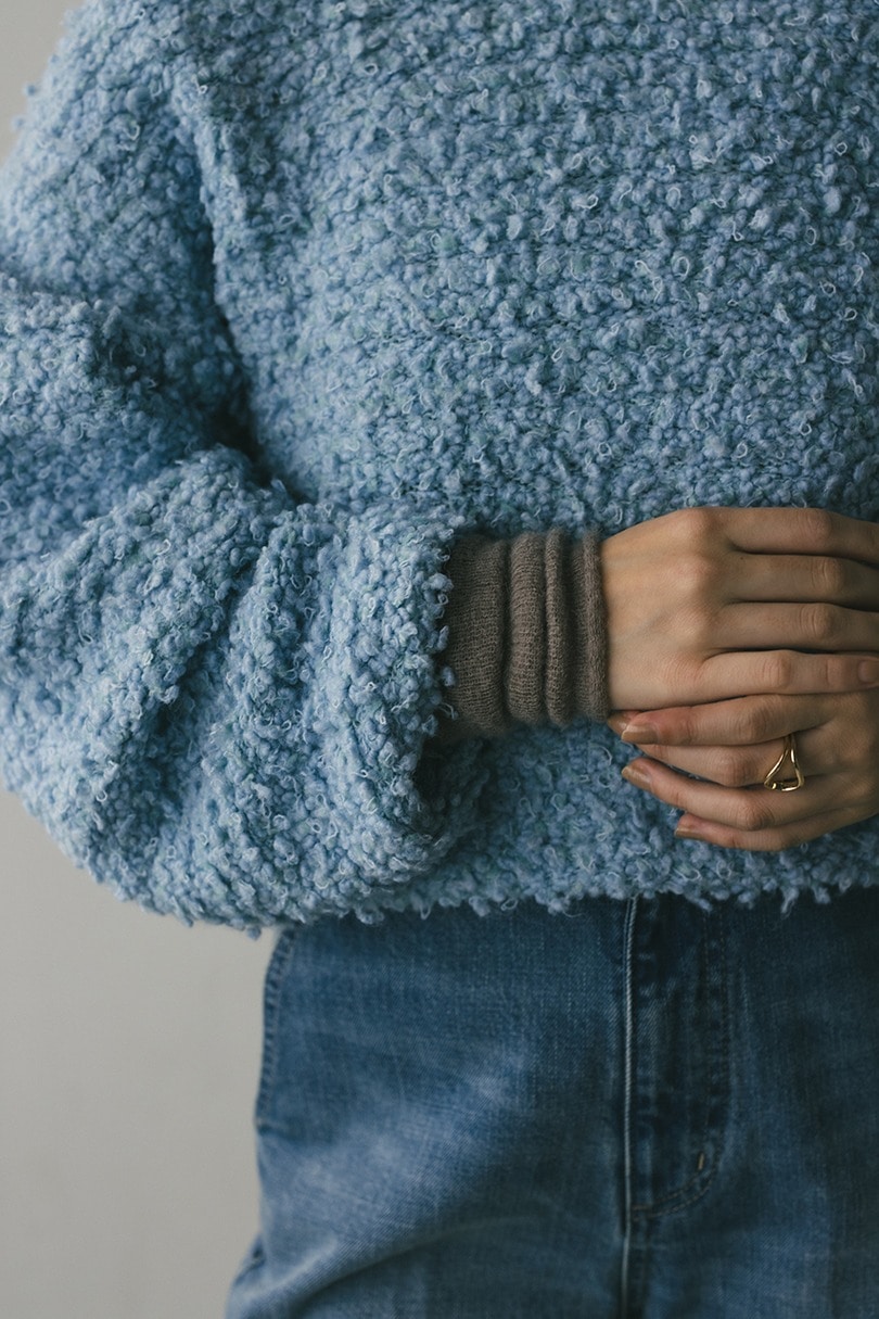 スラブミックスニットトップ 詳細画像 SAX 6