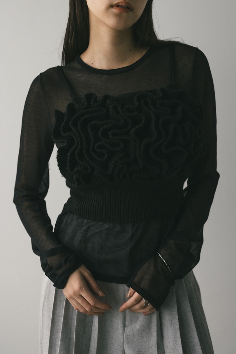 フリルニットビスチェ