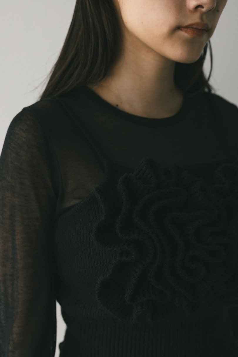 フリルニットビスチェ 詳細画像 BLK 4