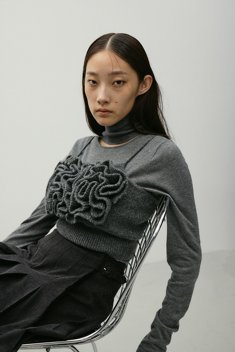 フリルニットビスチェ