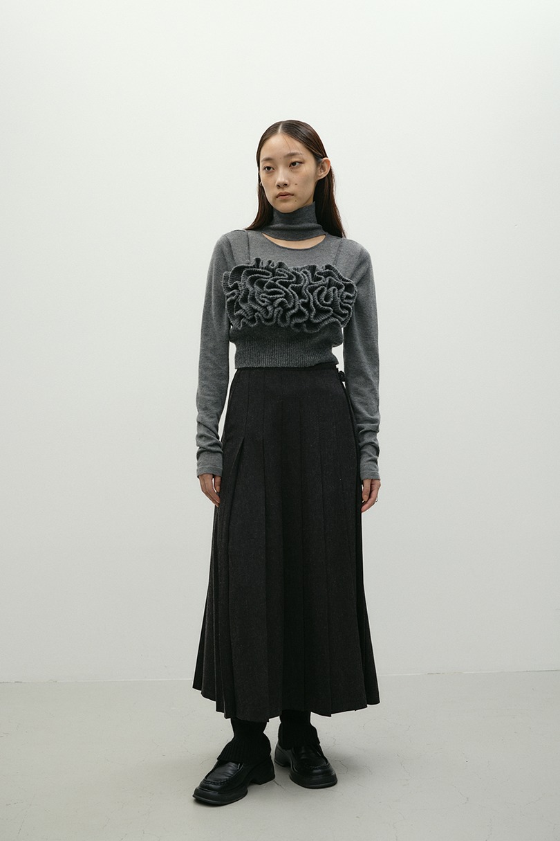 フリルニットビスチェ 詳細画像 GRY 2