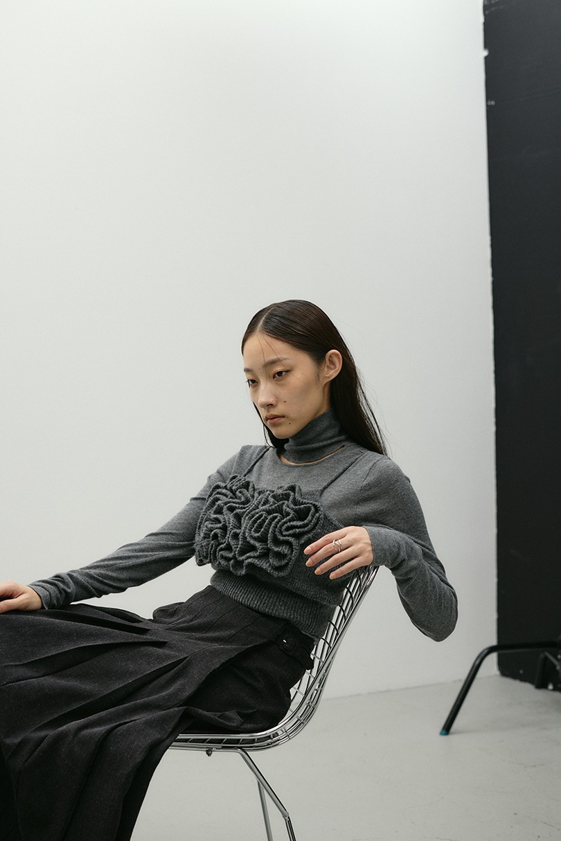 フリルニットビスチェ 詳細画像 GRY 4