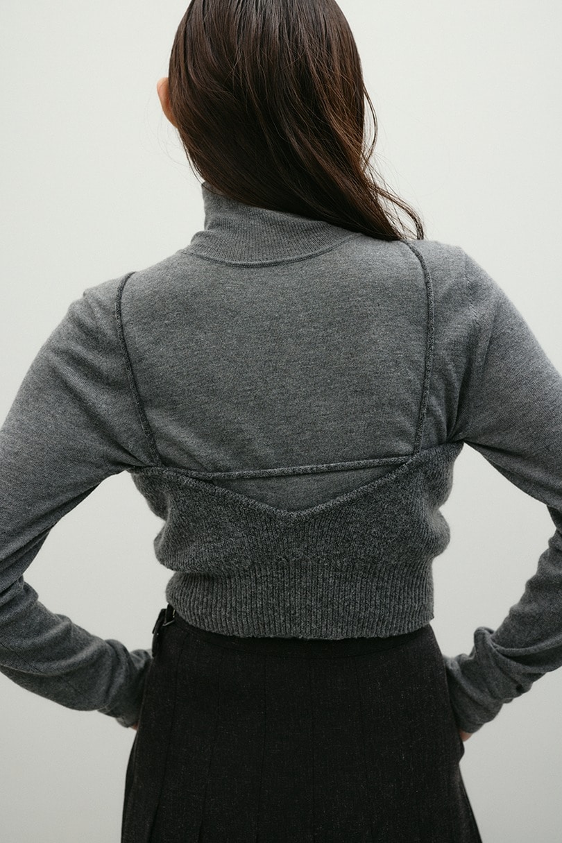 フリルニットビスチェ 詳細画像 GRY 8