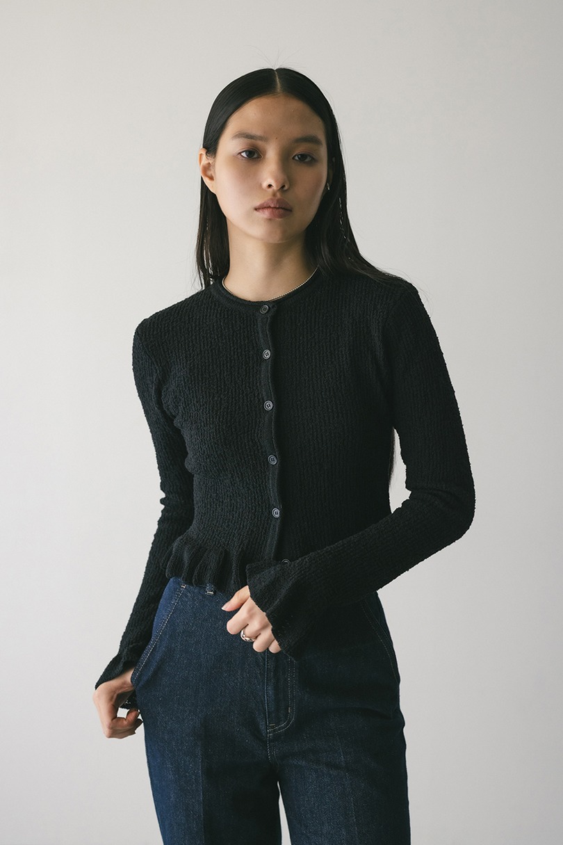 フリルヘムデザインニット 詳細画像 BLK 3