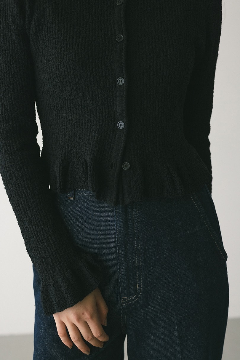 フリルヘムデザインニット 詳細画像 BLK 5