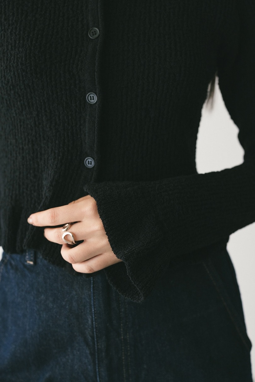 フリルヘムデザインニット 詳細画像 BLK 6