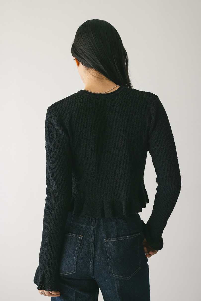 フリルヘムデザインニット 詳細画像 BLK 7