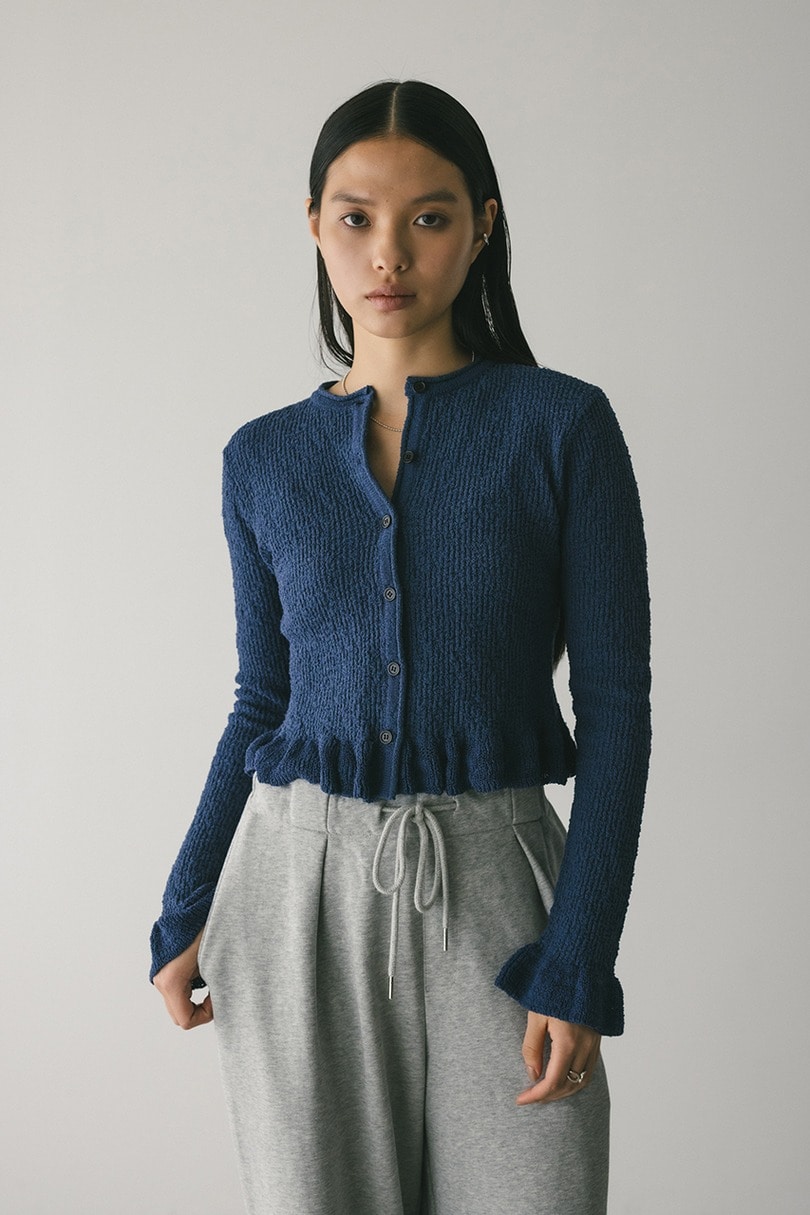 フリルヘムデザインニット 詳細画像 BLU 2