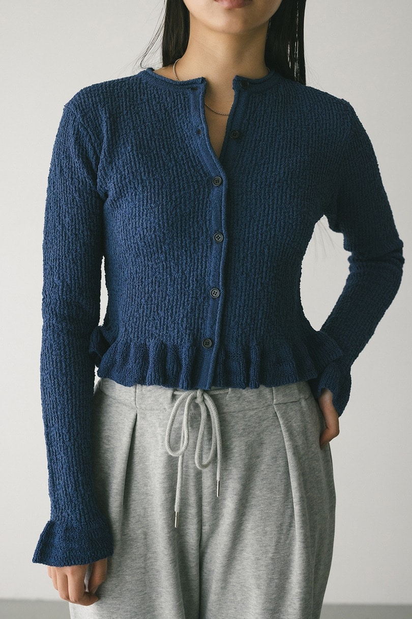 フリルヘムデザインニット 詳細画像 BLU 3