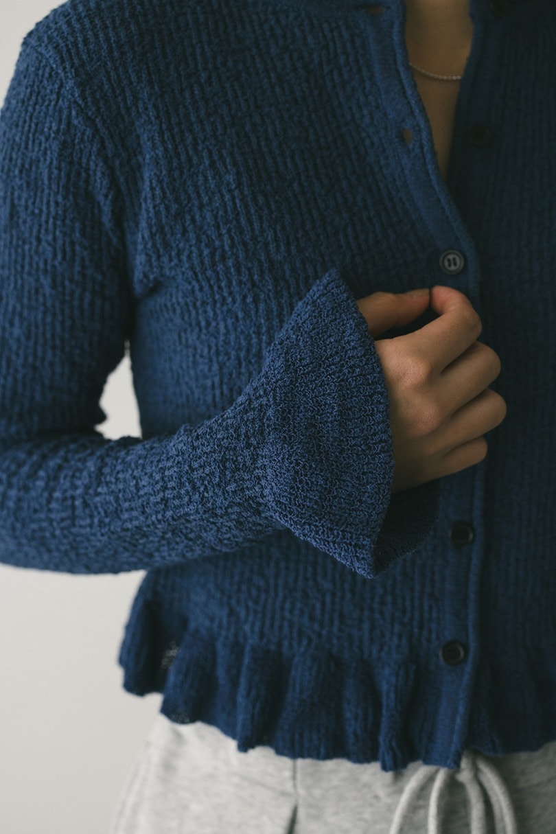 フリルヘムデザインニット 詳細画像 BLU 5