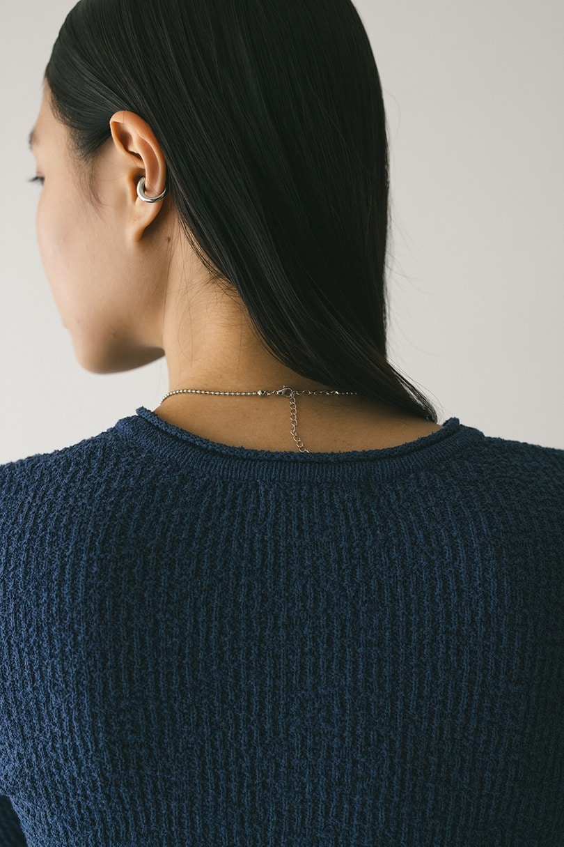 フリルヘムデザインニット 詳細画像 BLU 8