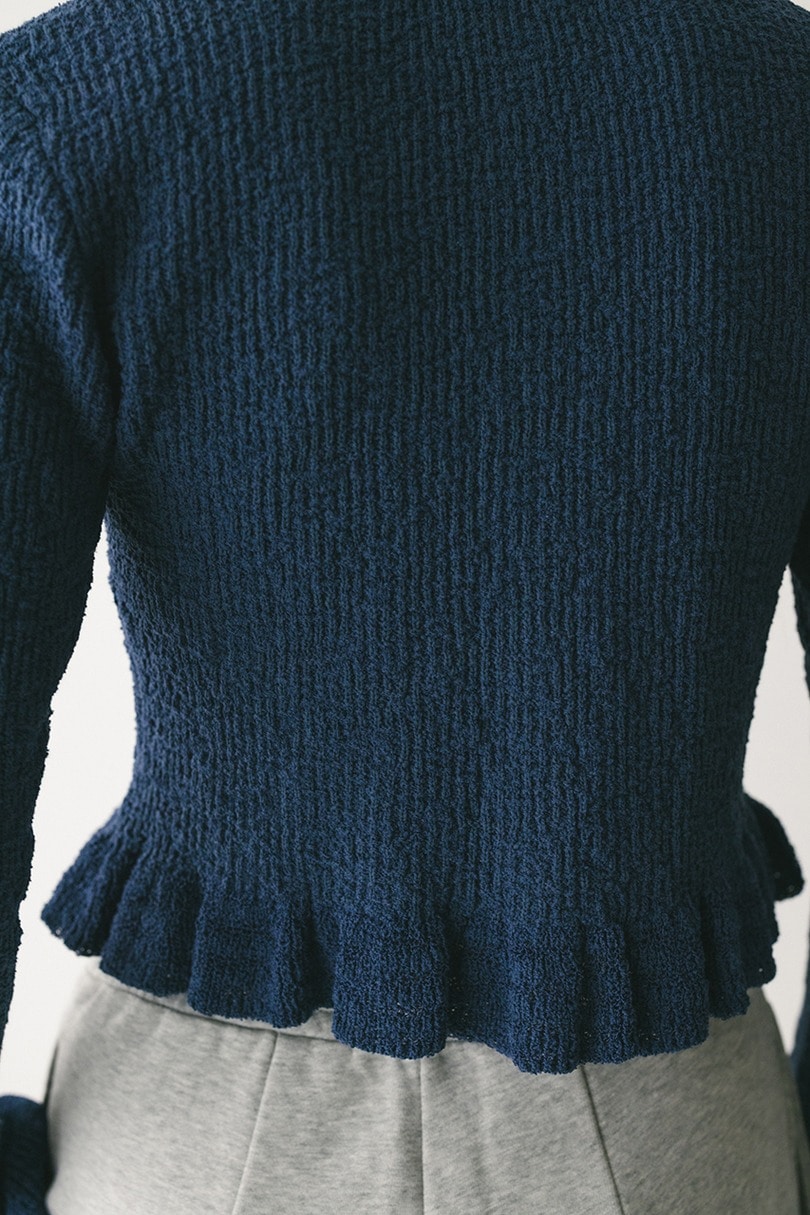 フリルヘムデザインニット 詳細画像 BLU 9