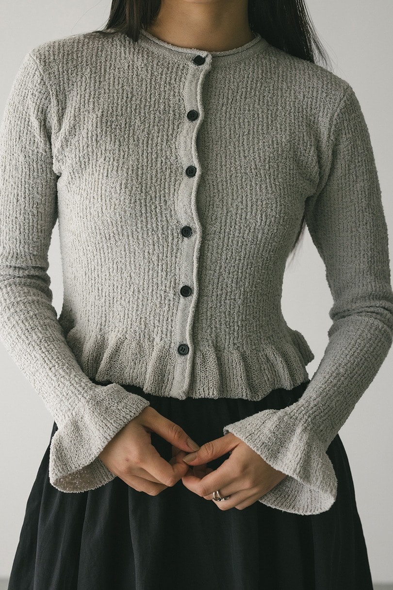 フリルヘムデザインニット 詳細画像 L/GRY 3