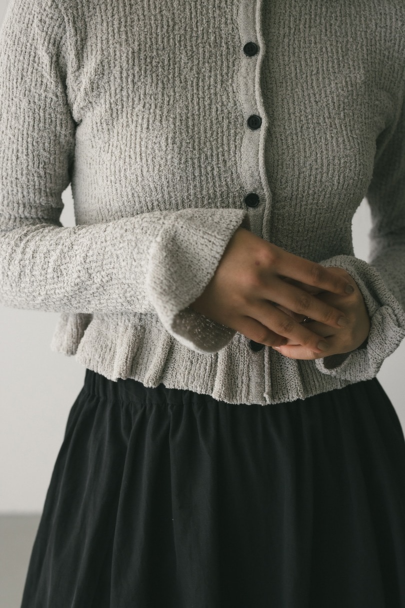 フリルヘムデザインニット 詳細画像 L/GRY 5