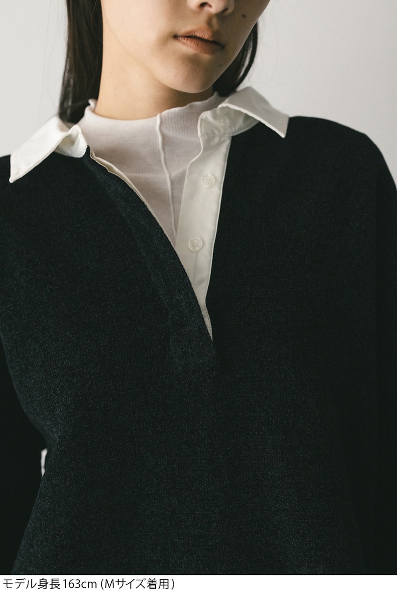 ラガーニットトップ 詳細画像 BLK 13