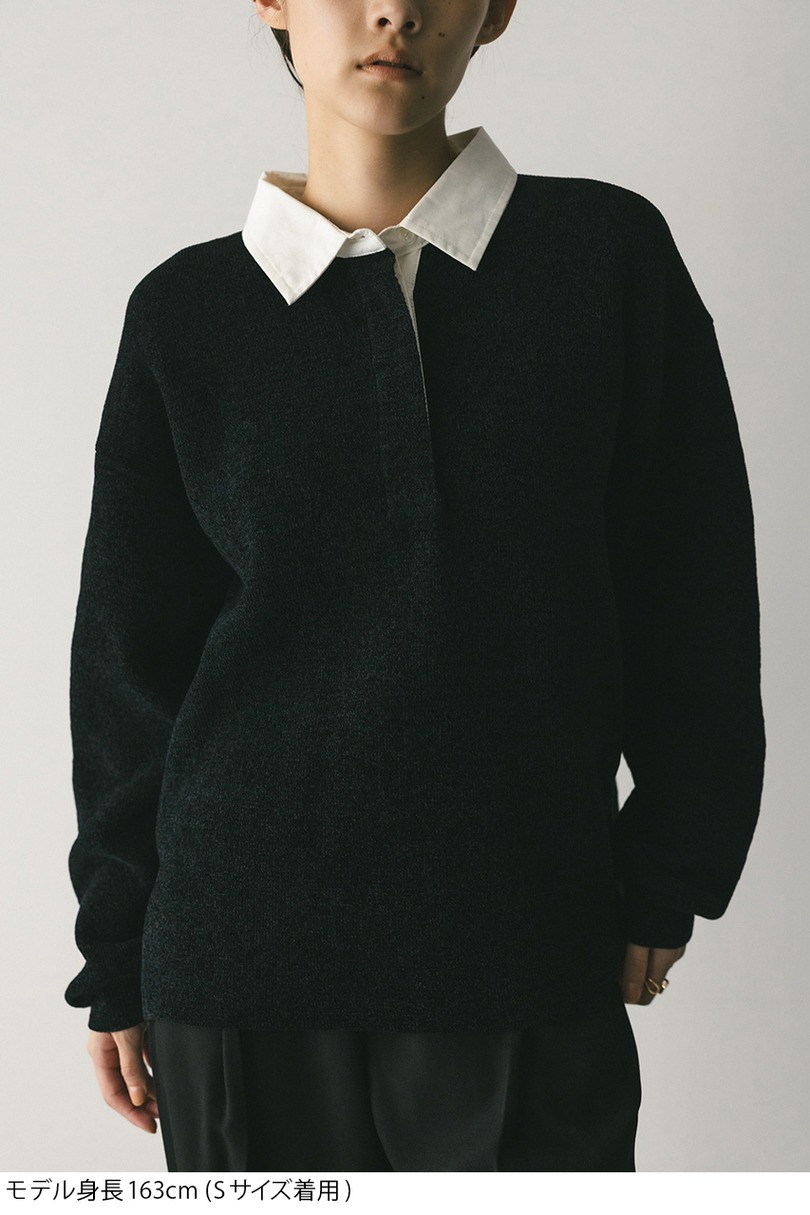 ラガーニットトップ 詳細画像 BLK 5