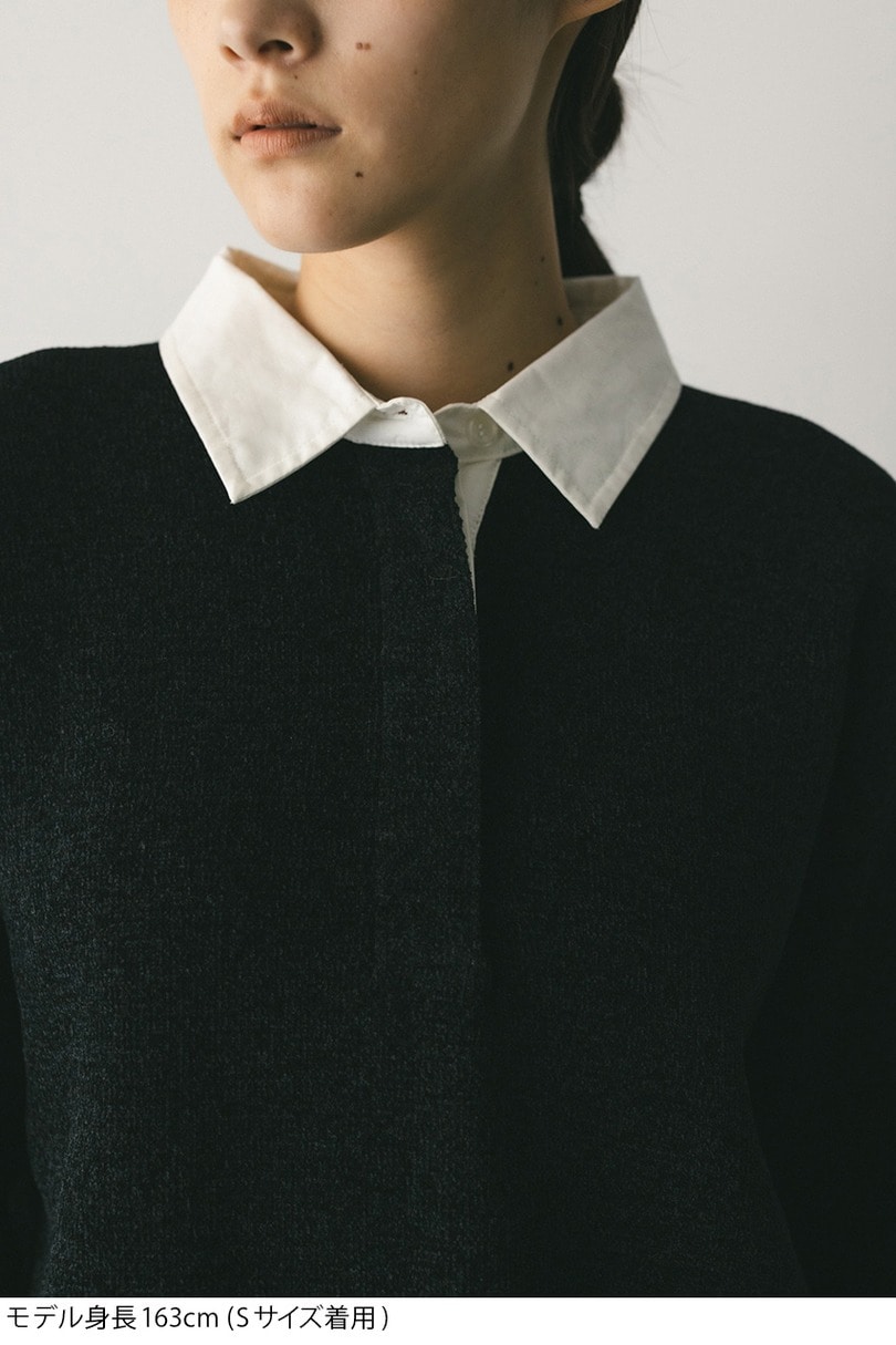 ラガーニットトップ 詳細画像 BLK 6