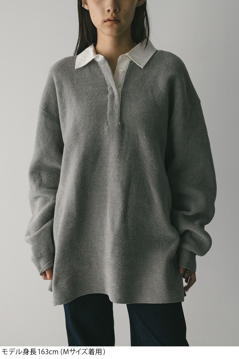 ラガーニットトップ 詳細画像 GRY 12