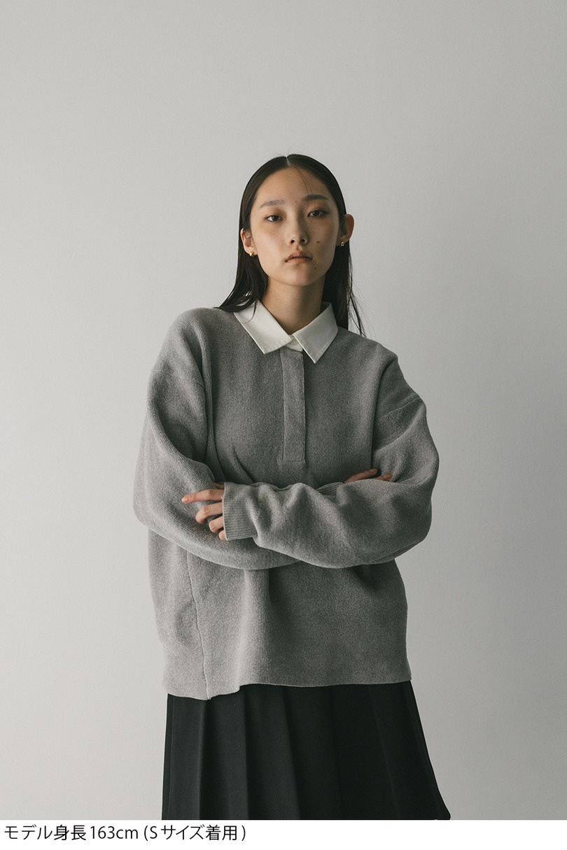 ラガーニットトップ 詳細画像 GRY 3