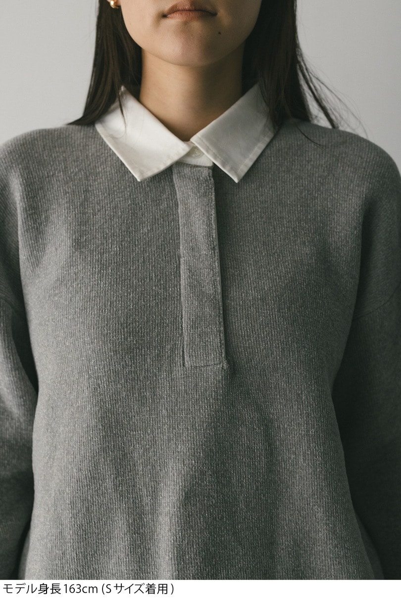 ラガーニットトップ 詳細画像 GRY 5