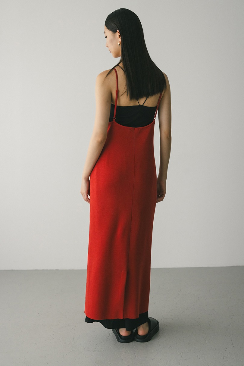 ナローシルエットニットワンピース 詳細画像 RED 4