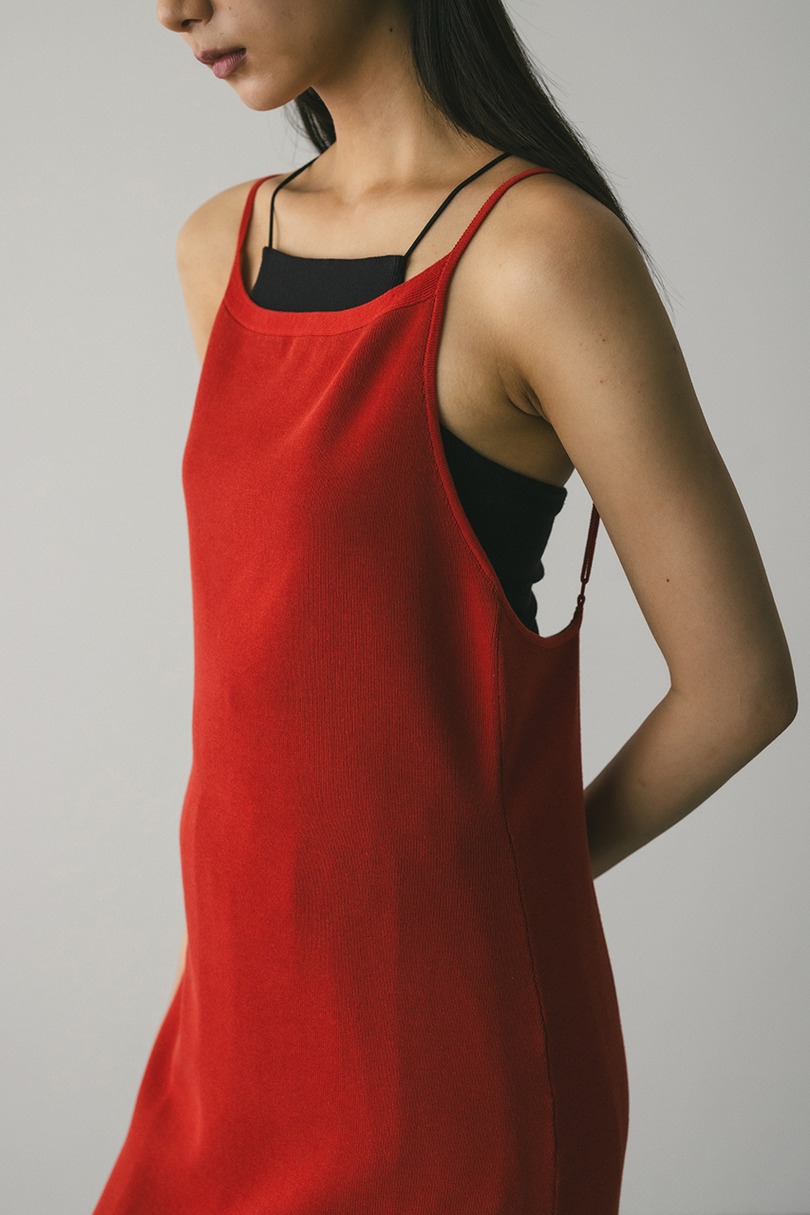 ナローシルエットニットワンピース 詳細画像 RED 6