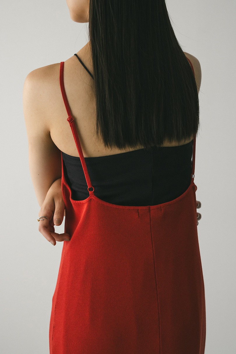 ナローシルエットニットワンピース 詳細画像 RED 7