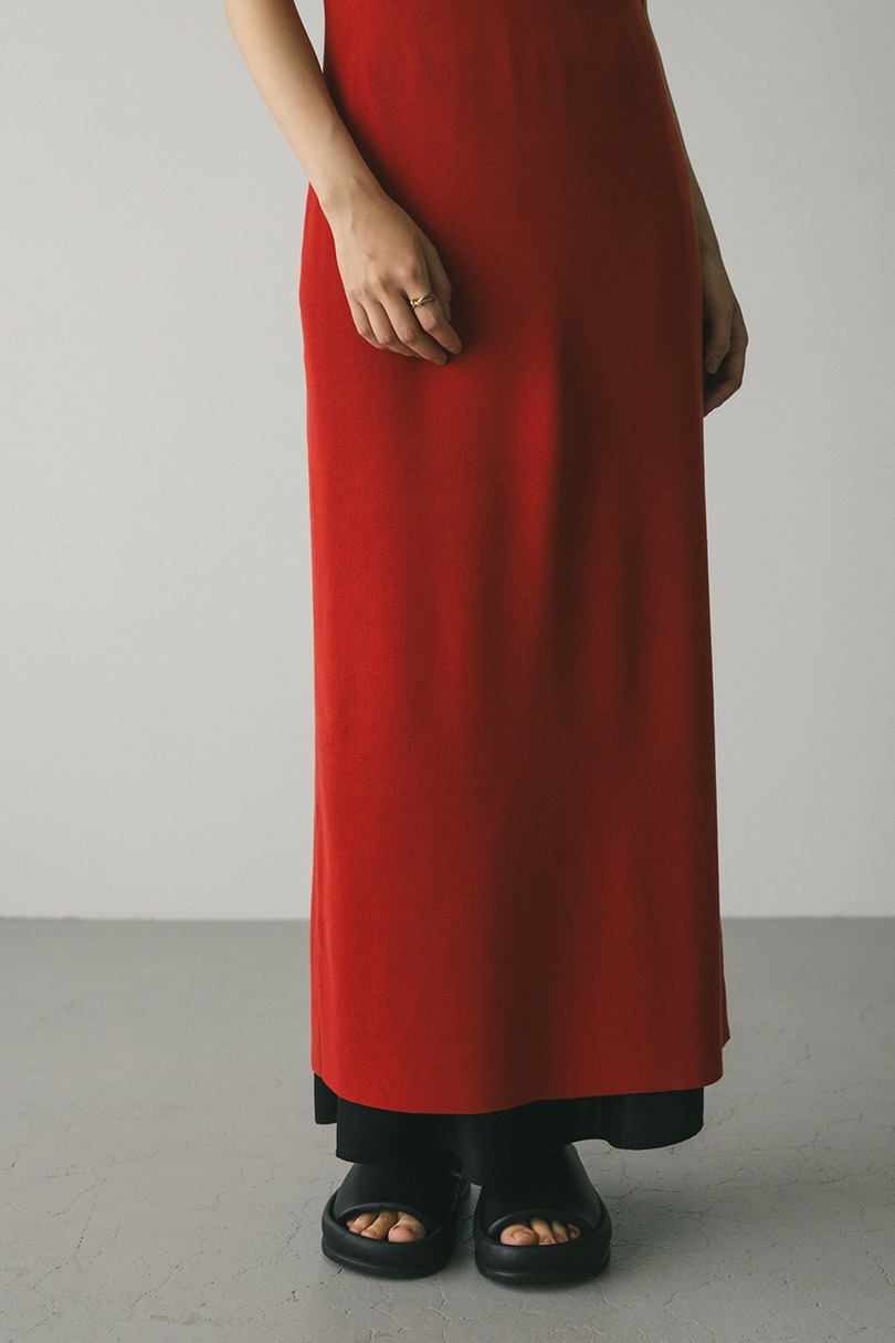 ナローシルエットニットワンピース 詳細画像 RED 8