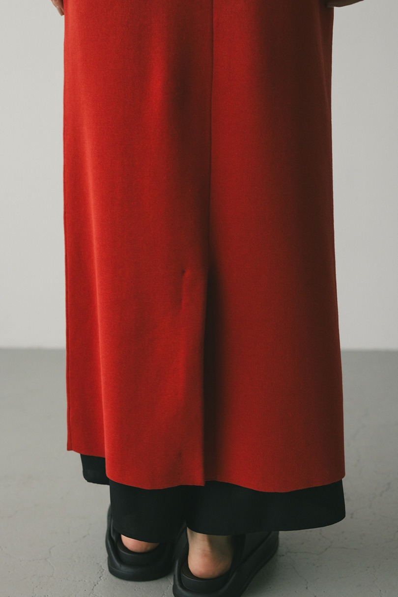 ナローシルエットニットワンピース 詳細画像 RED 9
